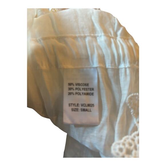 Elan White Coverup Size S Lace Trim - Picture 4 of 4
